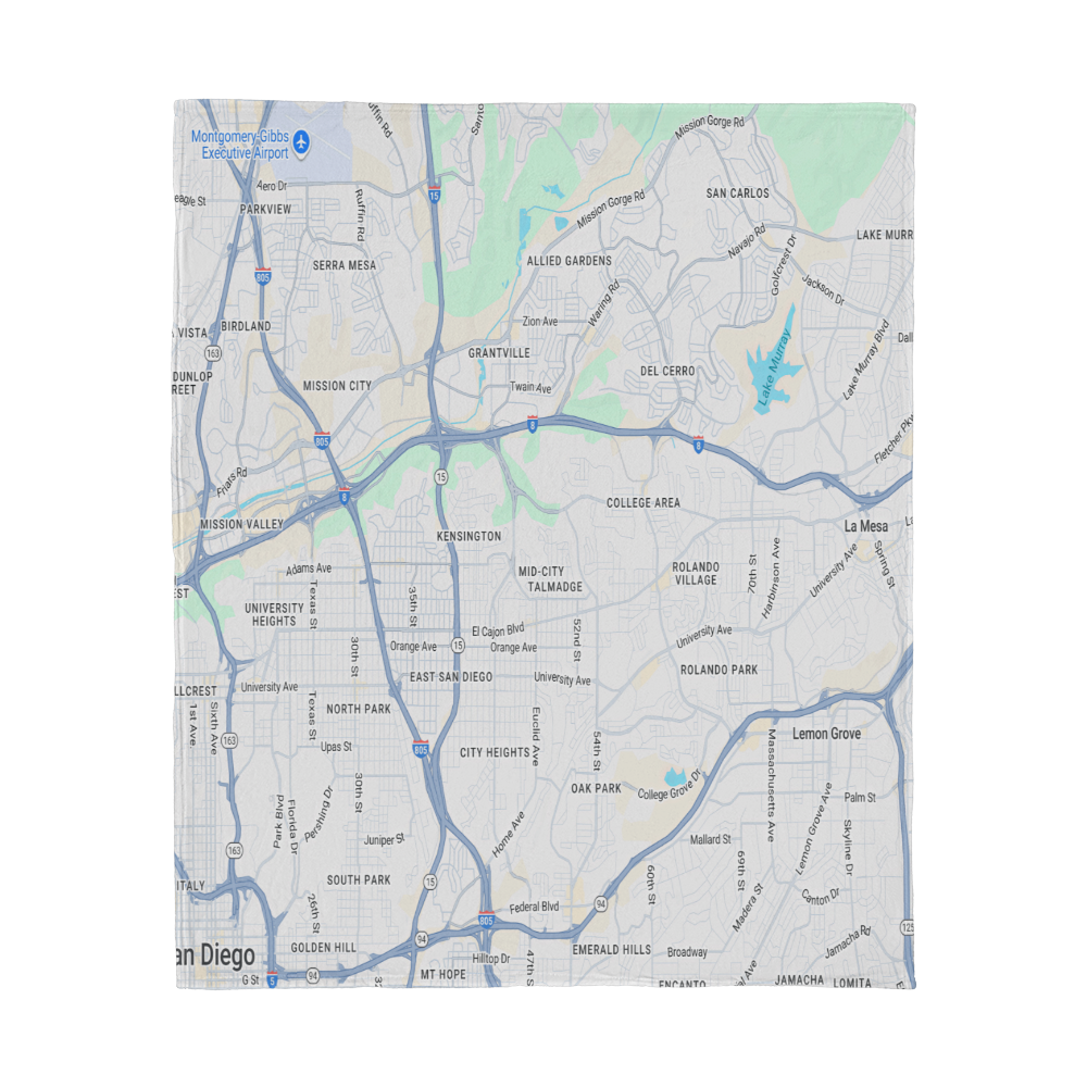 Personalized City Map Blanket – Custom Map of Your Choice
