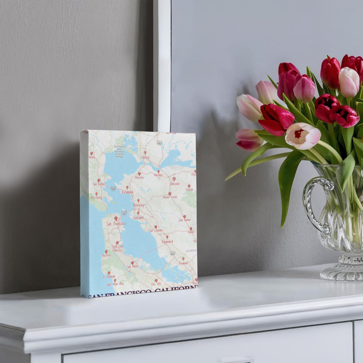 San Francisco Map Wall Art – Colored Pencil Style City Map Print