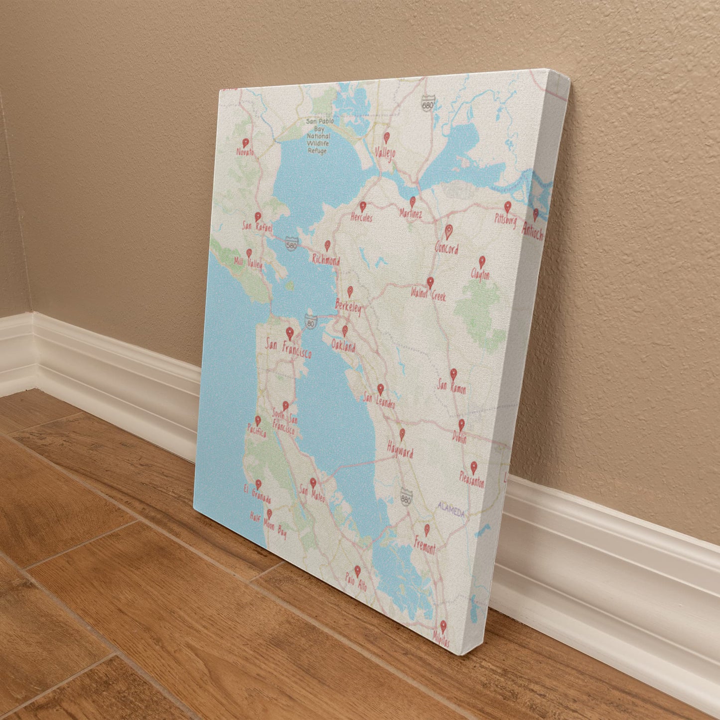 San Francisco Map Wall Art – Colored Pencil Style City Map Print