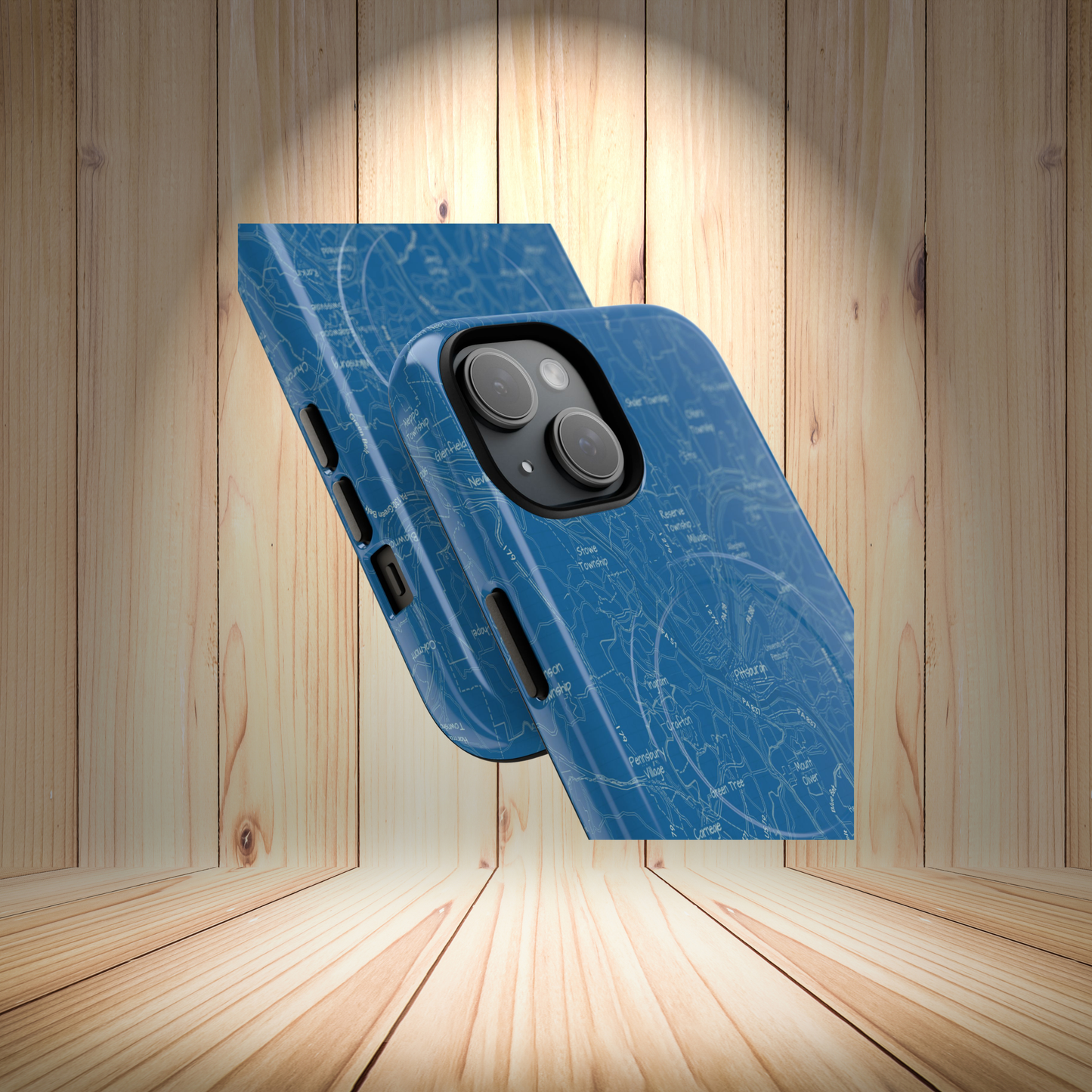Pittsburgh Blueprint Map iPhone Magnetic Case | Sleek City Map Phone Cover