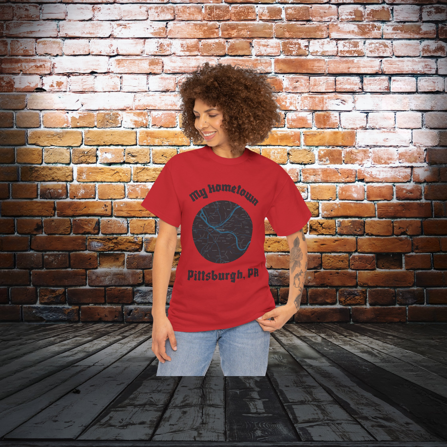 Personalized My Hometown Map T-Shirt – Custom City or Town Shirt