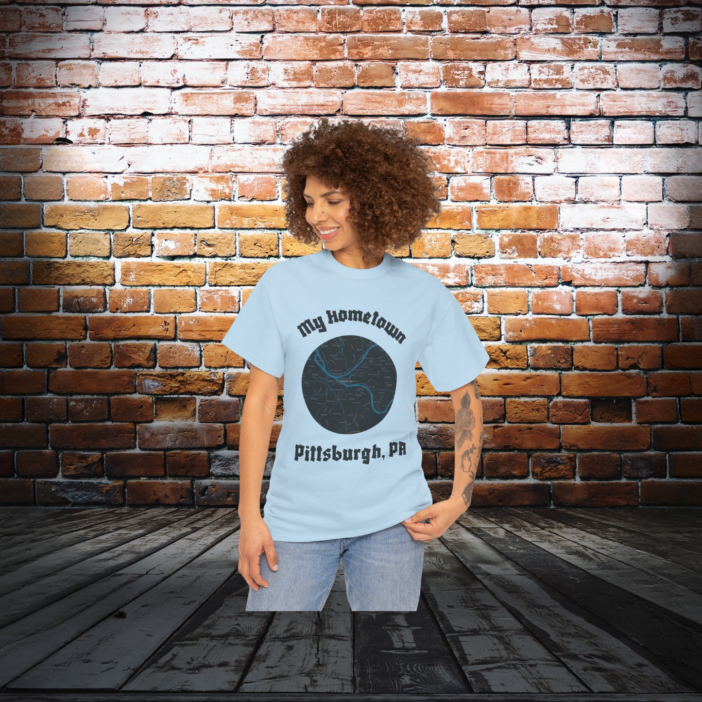 Personalized My Hometown Map T-Shirt – Custom City or Town Shirt