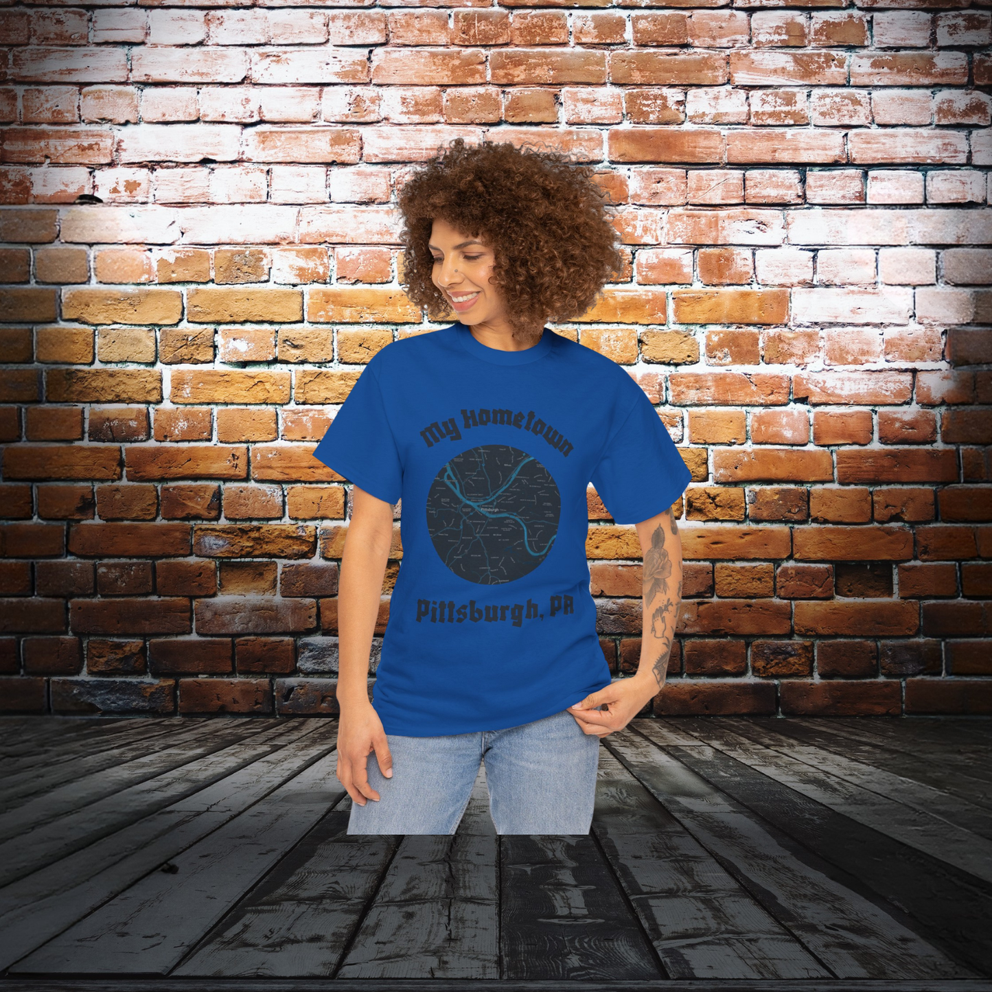 Personalized My Hometown Map T-Shirt – Custom City or Town Shirt
