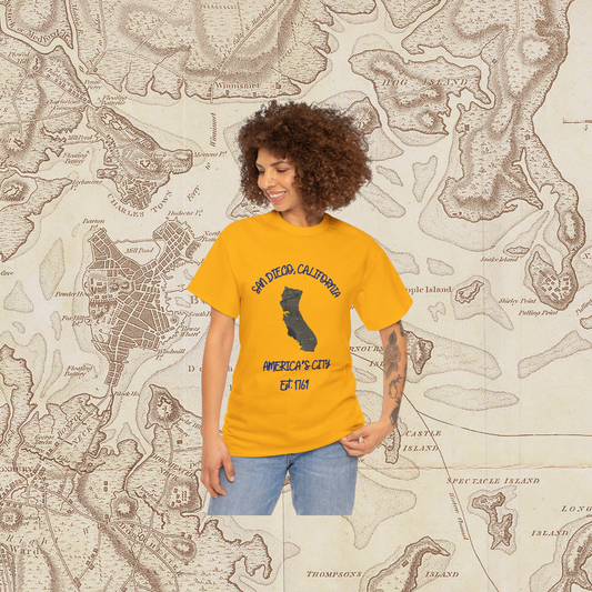 San Diego California Map Tee